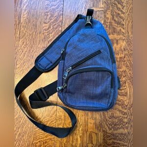 Men's Navy Belt Bag with Adjustable Strap